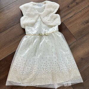 Special occasion dress for girls size 8 with shawl